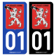 Autocollant Plaque Immatriculation 01 Bugey Libre - Armoiries