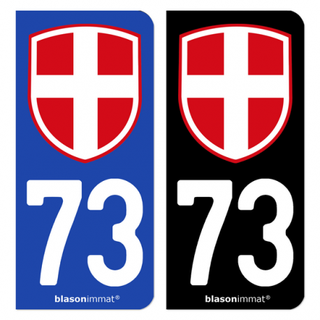 Autocollant plaque d'immatriculation 73 Pays de Savoie - Blason