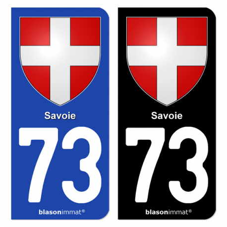 Autocollant plaque d'immatriculation 73 Savoie - Armoiries