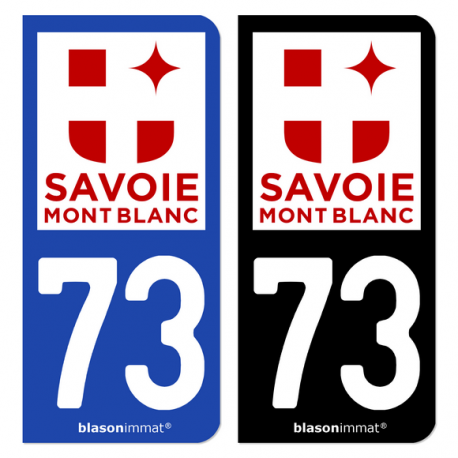 Autocollant plaque d'immatriculation 73 Savoie - Tourisme