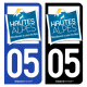 Autocollant plaque d'immatriculation 05 Hautes-Alpes - Tourisme