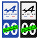 Autocollant plaque d'immatriculation Alpine Renault - Carbone-Style