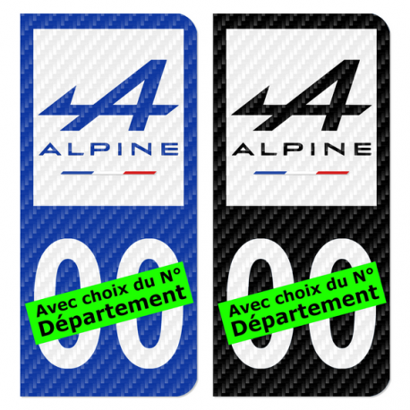 Autocollant plaque d'immatriculation Alpine Renault - Carbone-Style