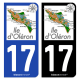 Autocollant plaque d'immatriculation 17 Île d'Oléron - Aperçu Général