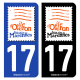 Autocollant plaque d'immatriculation 17 Île d'Oléron - Bassin de Marennes