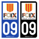 Autocollant plaque d'immatriculation 09 Foix - Tourisme