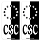 Autocollant plaque d'immatriculation CSC Corsica Collector - Identifiant Européen