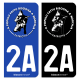 Autocollant plaque d'immatriculation 2A Corse - Ribellu Patriottu