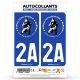 Autocollant plaque d'immatriculation 2A Corse - Ribellu Patriottu