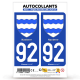 Autocollant plaque d'immatriculation 92 Nanterre - Armoiries
