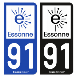 Autocollant plaque immatriculation 91 Essonne - Département