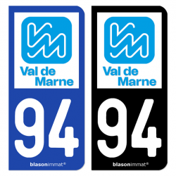 Autocollant plaque immatriculation 94 Val-de-Marne - Département