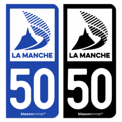 Autocollant plaque immatriculation 50 Manche - Département