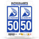Autocollant plaque immatriculation 50 Manche - Département