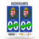 Autocollant plaque immatriculation Hongrie - Armoiries