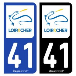 Autocollant plaque immatriculation 41 Loir-et-Cher - Département