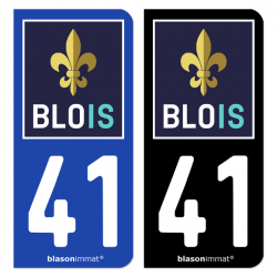 Autocollant plaque immatriculation 41 Blois - Ville