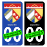 Autocollant plaque immatriculation Grand Est - Blason