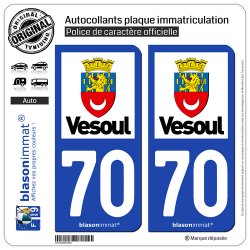 2 Stickers de plaque d'immatriculation auto 70000 Vesoul - Ville