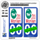 2 Autocollants plaque immatriculation Auto Morvan - Parc Naturel Régional