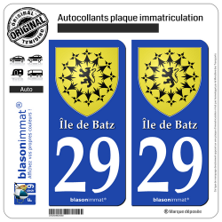 ⇒ Autocollant/Sticker Plaque Immatriculation Finistère 29