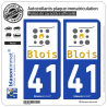 2 Autocollants plaque immatriculation Auto 41 Blois - Agglo