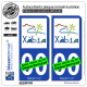 2 Autocollants plaque immatriculation Auto : Xàbia - Tourisme