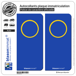 2 Autocollants plaque immatriculation Auto : Incognito - Italien