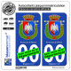 2 Autocollants plaque immatriculation Auto : Rome Province - Armoiries