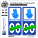 2 Autocollants plaque immatriculation Auto : Motard à Bord