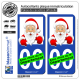 2 Autocollants plaque immatriculation Auto : Père Noël - Cartoon