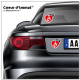 Stickers autocollant Coeur d'immatriculation sur véhicule