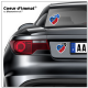 Stickers autocollant Coeur d'immat Camargue - Blason sur véhicule