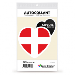 Sticker autocollant Coeur J'aime Savoie - Blason