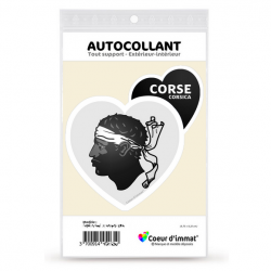 Stickers autocollant Coeur J'aime Corsica - Blason