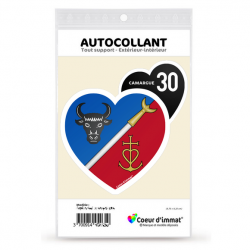 Stickers autocollant Coeur d'immat Camargue 30 - Blason