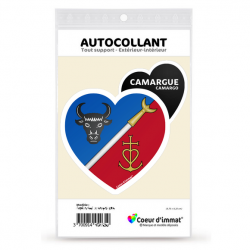 Stickers autocollant Coeur d'immat Camargue - Blason