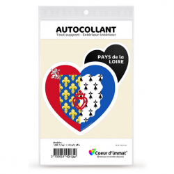 Stickers autocollant Coeur d'immat Pays de la Loire - Blason