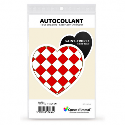 Sticker autocollant Coeur J'aime Saint-Tropez - Blason