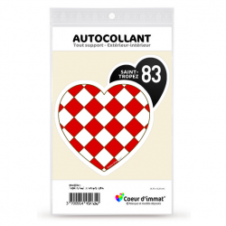 Sticker autocollant Coeur J'aime Saint-Tropez 83 - Blason
