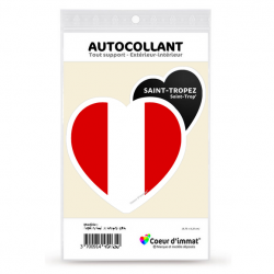 Sticker autocollant Coeur J'aime Saint-Tropez - Drapé