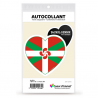 Sticker autocollant Coeur J'aime le Pays Basque - Drapé