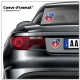 Sticker autocollant Coeur J'aime l'Lyon - Blason sur véhicule