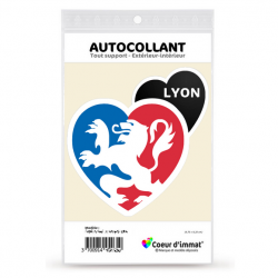 Sticker autocollant Coeur J'aime l'Lyon - Ville