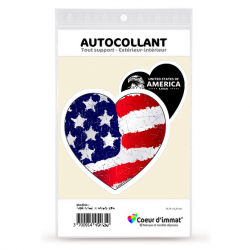Sticker autocollant Coeur J'aime les États-Unis - America USA