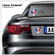 Sticker autocollant Coeur J'aime la France - Armoiries Drapées sur véhicule