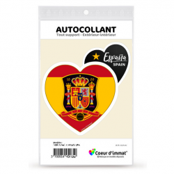 Sticker autocollant Coeur J'aime l'Espagne - La Roja