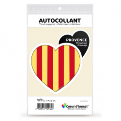 Sticker autocollant Coeur J'aime la Provence - Blason