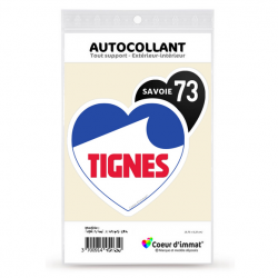 Sticker autocollant Coeur J'aime Tignes - Savoie