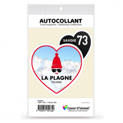 Sticker autocollant Coeur J'aime la Savoie - La Plagne